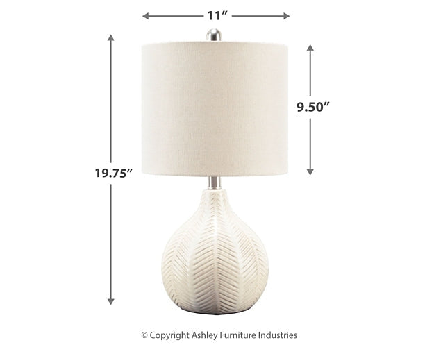 Rainermen Ceramic Table Lamp (1/CN) Homeline Furniture