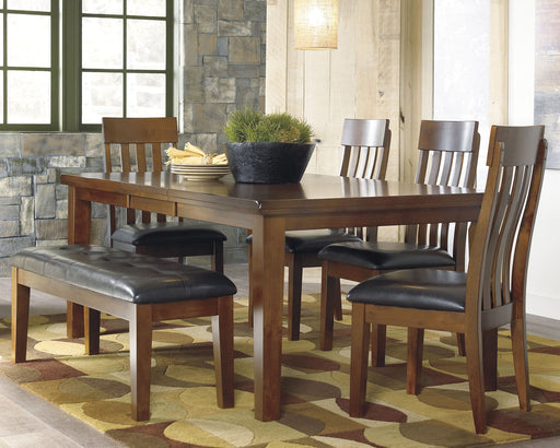 Ralene Dining Table and 4 Chairs and Bench Homeline Furniture