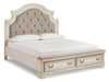 Realyn California King Upholstered Bed with 2 Nightstands Homeline Furniture