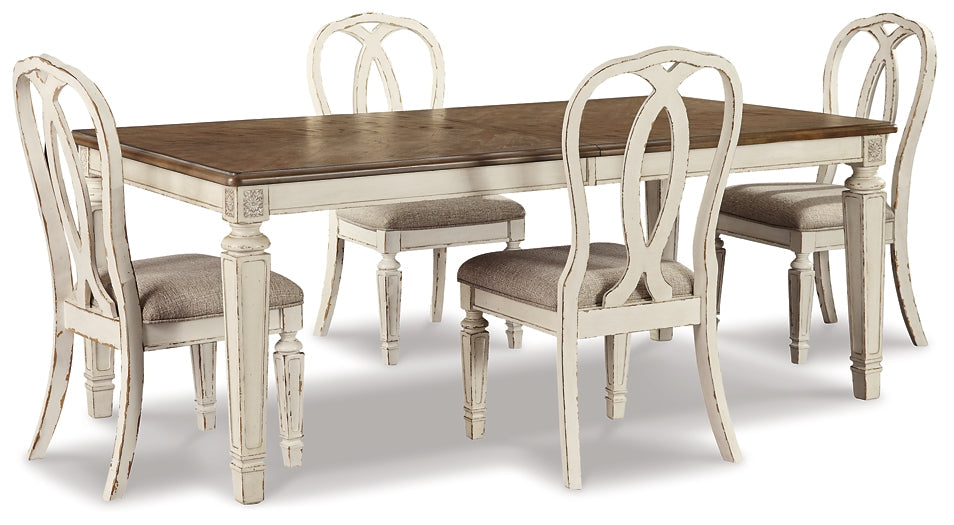 Realyn Dining Table and 4 Chairs Homeline Furniture