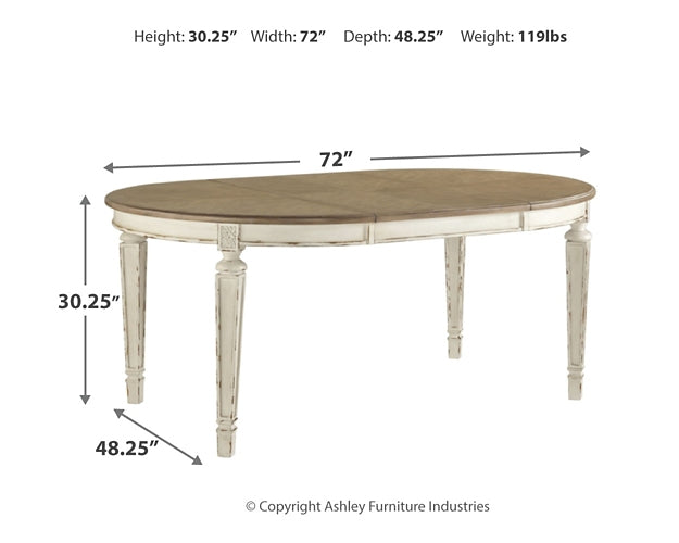 Realyn Dining Table and 6 Chairs Homeline Furniture