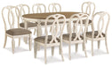 Realyn Dining Table and 8 Chairs Homeline Furniture