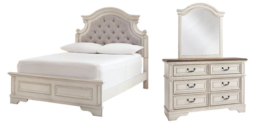 Realyn Full Panel Bed with Mirrored Dresser Homeline Furniture