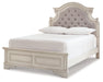 Realyn Full Panel Bed with Mirrored Dresser and Chest Homeline Furniture