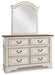 Realyn Full Panel Bed with Mirrored Dresser and Chest Homeline Furniture