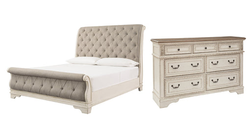 Realyn Queen Sleigh Bed with Dresser Homeline Furniture