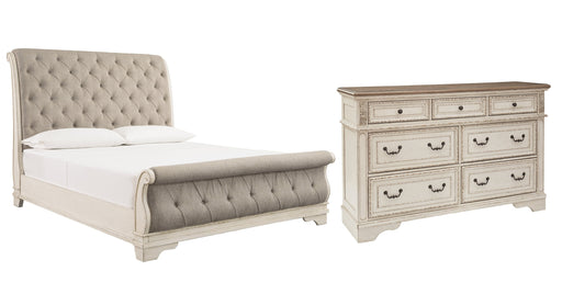 Realyn Queen Sleigh Bed with Dresser Homeline Furniture