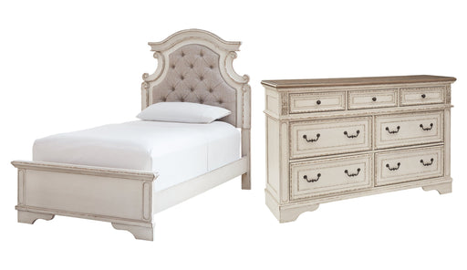 Realyn Twin Panel Bed with Dresser Homeline Furniture