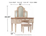 Realyn Vanity/Mirror/Stool (3/CN) Homeline Furniture