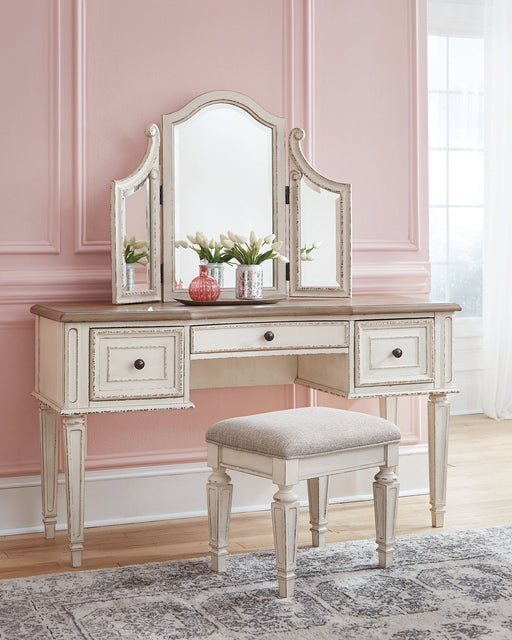 Realyn Vanity/Mirror/Stool (3/CN) Homeline Furniture