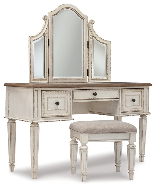 Realyn Vanity/Mirror/Stool (3/CN) Homeline Furniture