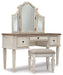 Realyn Vanity/Mirror/Stool (3/CN) Homeline Furniture