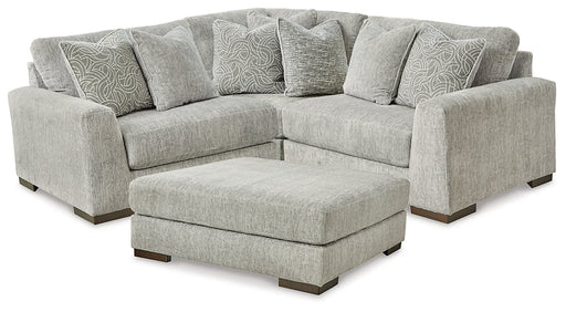 Regent Park 3-Piece Sectional with Ottoman Homeline Furniture