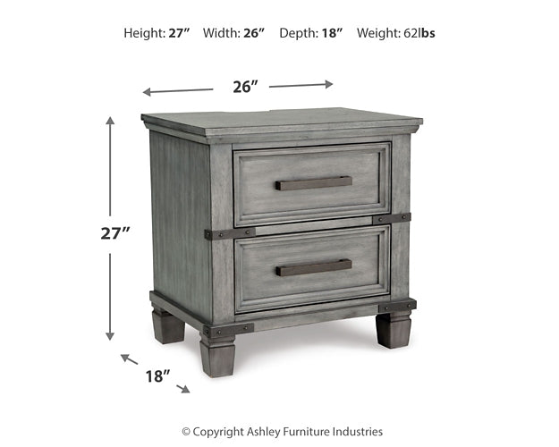 Russelyn Two Drawer Night Stand Homeline Furniture