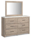 Senniberg Queen Panel Bed with Mirrored Dresser, Chest and Nightstand Homeline Furniture