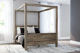 Shallifer Queen Canopy Bed with Dresser, Chest and 2 Nightstands Homeline Furniture