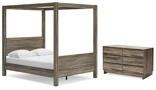 Shallifer Queen Canopy Bed with Dresser Homeline Furniture