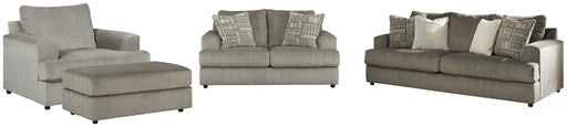 Soletren Sofa, Loveseat, Chair and Ottoman Homeline Furniture