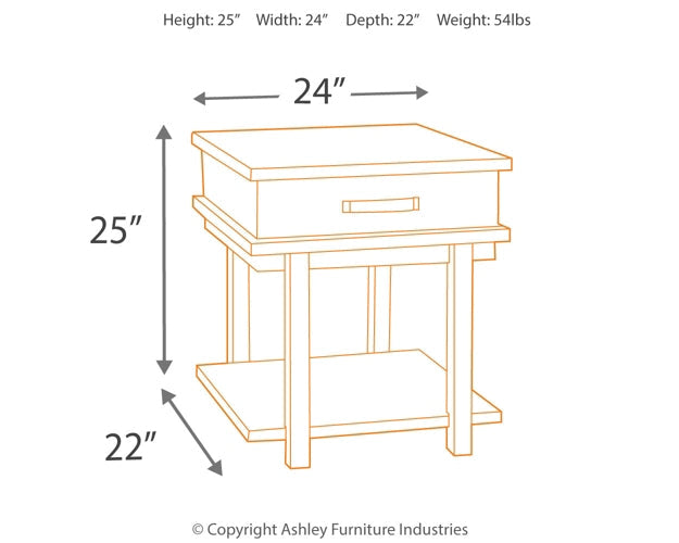 Stanah Rectangular End Table Homeline Furniture