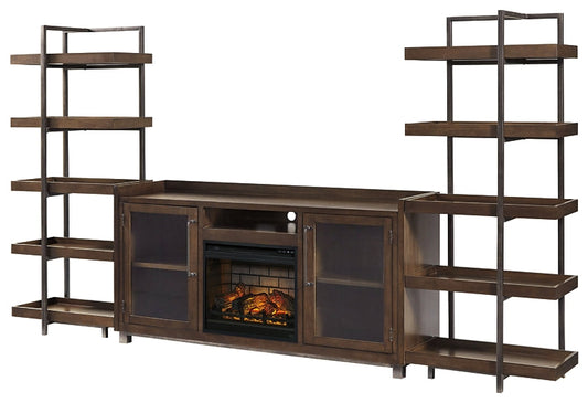 Starmore 3-Piece Wall Unit with Electric Fireplace Homeline Furniture