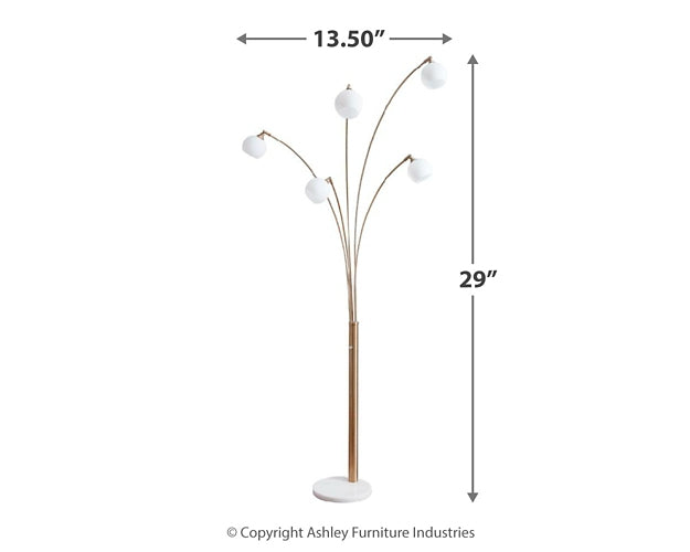 Taliya Metal Arc Lamp (1/CN) Homeline Furniture