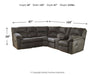 Tambo 2-Piece Sectional with Recliner Homeline Furniture