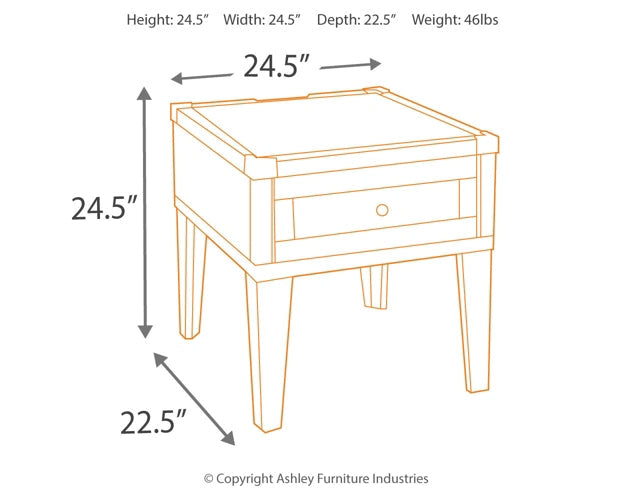 Todoe Rectangular End Table Homeline Furniture