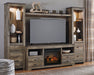 Trinell 4-Piece Entertainment Center with Electric Fireplace Homeline Furniture