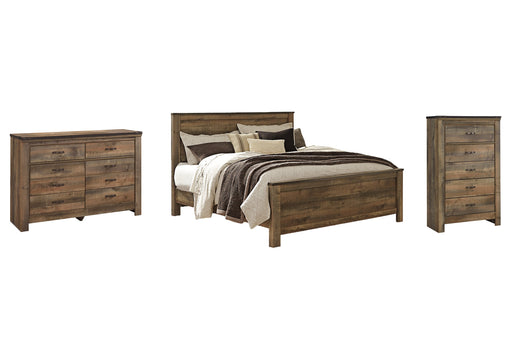 Trinell King Panel Bed with Dresser and Chest Homeline Furniture