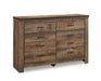 Trinell King Panel Bed with Dresser and Chest Homeline Furniture