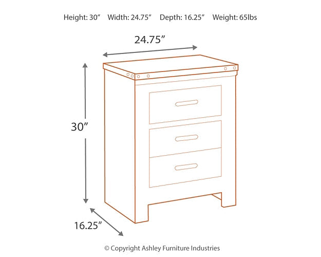 Trinell Two Drawer Night Stand Homeline Furniture