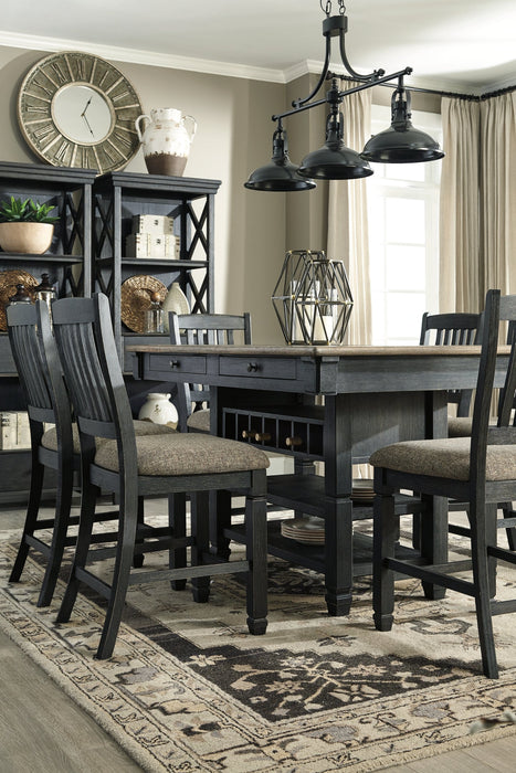 Tyler Creek Counter Height Dining Table and 4 Barstools Homeline Furniture