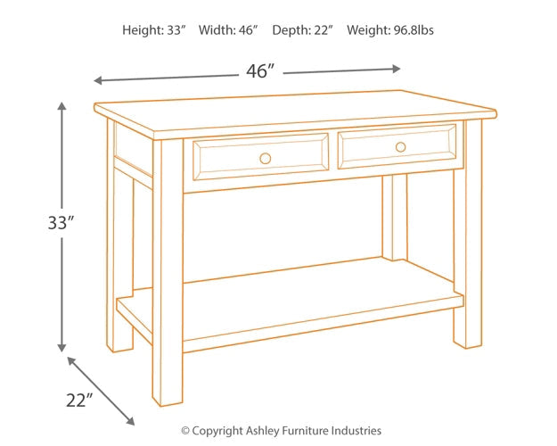 Tyler Creek Sofa Table Homeline Furniture