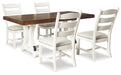 Valebeck Dining Table and 4 Chairs Homeline Furniture