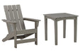 Visola Outdoor Adirondack Chair and End Table Homeline Furniture