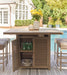 Walton Bridge Square Bar Table w/Fire Pit Homeline Furniture