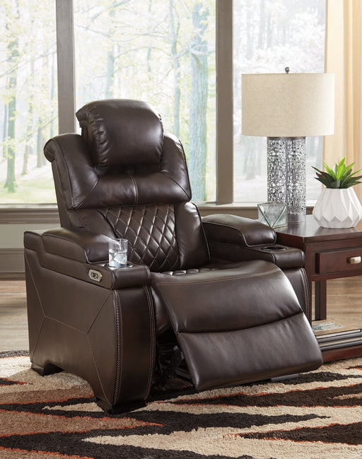 Warnerton PWR Recliner/ADJ Headrest Homeline Furniture