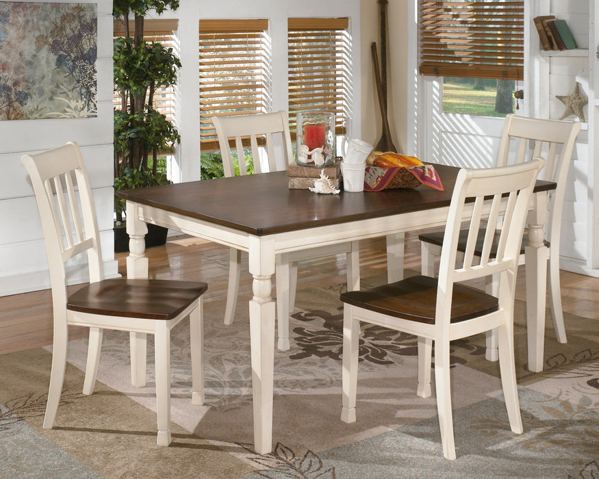 Whitesburg Dining Table and 4 Chairs Homeline Furniture