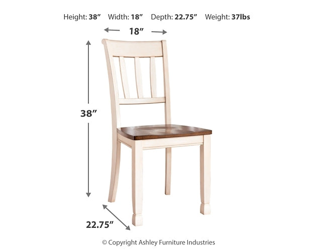 Whitesburg Dining Table and 4 Chairs Homeline Furniture