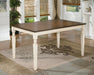 Whitesburg Dining Table and 4 Chairs Homeline Furniture