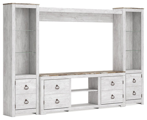 Willowton 4-Piece Entertainment Center Homeline Furniture