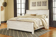 Willowton California King Panel Bed with Mirrored Dresser and 2 Nightstands Homeline Furniture