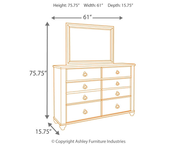 Willowton Dresser and Mirror Homeline Furniture