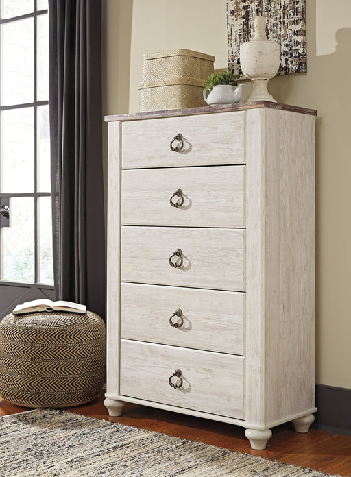 Willowton Five Drawer Chest Homeline Furniture