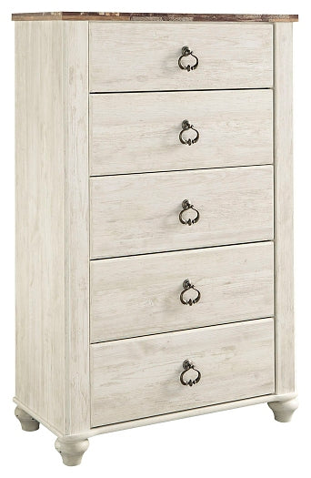 Willowton Five Drawer Chest Homeline Furniture