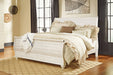 Willowton King Sleigh Bed with Mirrored Dresser and 2 Nightstands Homeline Furniture