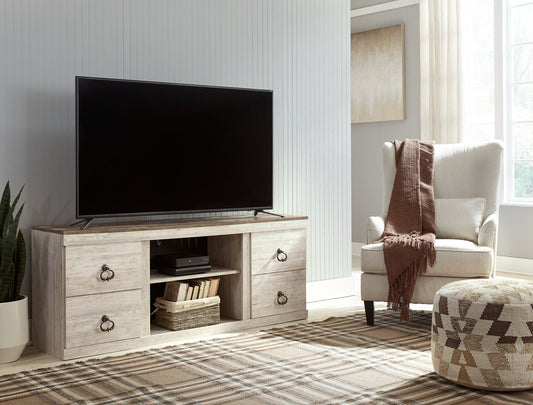 Willowton LG TV Stand w/Fireplace Option Homeline Furniture