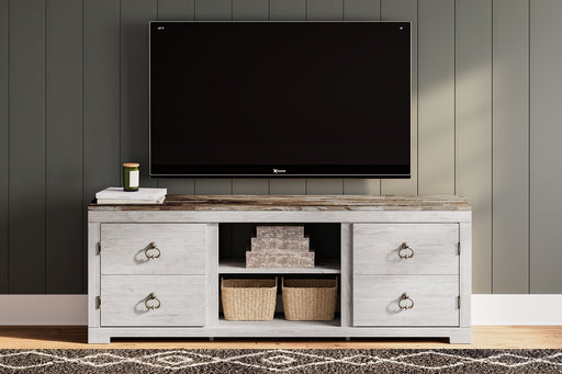 Willowton LG TV Stand w/Fireplace Option Homeline Furniture