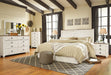 Willowton Queen/Full Panel Headboard with Mirrored Dresser, Chest and Nightstand Homeline Furniture