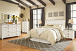 Willowton Queen/Full Panel Headboard with Mirrored Dresser, Chest and Nightstand Homeline Furniture